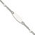 Sterling Silver Polished Curb Link and Acrylic Pearl 5 inch with 1 inch Extension Childrens ID Bracelet