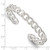 Sterling Silver Polished Curb Link Cuff Bangle