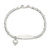 Sterling Silver Polished Curb Link ID Heart Dangle 8.5in Bracelet - QI-4B2BE155-7841