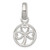Sterling Silver Polished Cut-out 3-leaf Clover in Circle Pendant