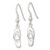 Sterling Silver Polished Cut-out Heart Flip-Flop Dangle Earrings