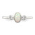 Sterling Silver Polished CZ and White Created Opal Ring - QR-F49FFA11-6863