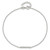 Sterling Silver Polished CZ Bar 9in Plus 1in Ext. Anklet