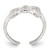 Sterling Silver Polished CZ Bow Adjustable Toe Ring