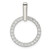 Sterling Silver Polished CZ Circle Pendant