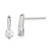 Sterling Silver Polished CZ Drop Post Earrings