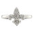 Sterling Silver Polished CZ Fleur De Lis Ring - QR-83614F0F-1641