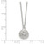 Sterling Silver Polished CZ Flower 16 Inch with 2 Inch Extension Necklace