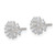 Sterling Silver Polished CZ Flower Cluster Post Earrings