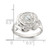 Sterling Silver Polished CZ Flower Rose Ring - QR-D7C2025C-4239