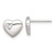 Sterling Silver Polished CZ Heart Post Earrings - QE-72C7A2A5-9692