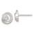 Sterling Silver Polished CZ in Circle Post Earrings
