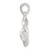 Sterling Silver Polished CZ in Twisted Circle Pendant