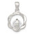 Sterling Silver Polished CZ in Twisted Circle Pendant