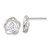 Sterling Silver Polished CZ in Twisted Circle Post Earrings