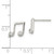 Sterling Silver Polished CZ Musical Notes Post Earrings