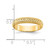 14k 3mm Design Etched Wedding Band Size 8.5