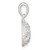 Sterling Silver Polished CZ Shell Pendant