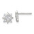 Sterling Silver Polished CZ Star Post Earrings