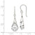 Sterling Silver Polished CZ Teardrop Dangle Earrings