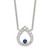 Sterling Silver Polished CZ Teardrop Necklace