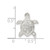 Sterling Silver Polished CZ Turtle Chain Slide
