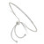Sterling Silver Polished D/C with CZ Adjustable Bracelet