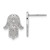 Sterling Silver Polished Designed Hamsa Post Earrings