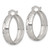 Sterling Silver Polished Diamond-cut 25x6mm Round Hoop Earrings