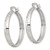 Sterling Silver Polished Diamond-cut 30x4mm Round Hoop Earrings