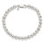 Sterling Silver Polished Diamond-cut Beaded Bracelet