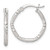 Sterling Silver Polished Diamond-cut Textured 20x2.25mm Round Hoop Earrings
