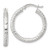Sterling Silver Polished Diamond-cut Textured 25x3.25mm Round Hoop Earrings