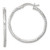 Sterling Silver Polished Diamond-cut Textured 30x2.25mm Round Hoop Earrings