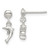 Sterling Silver Polished Dolphin Post Dangle Earrings
