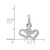 Sterling Silver Polished Double Heart Charm