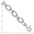Sterling Silver Polished Double Link and Faceted Link 8 inch with 1 inch Extender Bracelet