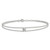 Sterling Silver Polished Double Strand with 6mm Bead 9 inch with 1 inch Extension Anklet