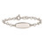 Sterling Silver Polished Engraveable Children's ID Heart Link Bracelet - QI-27F7AEB0-1788