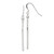 Sterling Silver Polished Fancy Bar Dangle Earrings