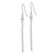 Sterling Silver Polished Fancy Bar Dangle Earrings