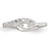 Sterling Silver Polished Fancy CZ Adjustable Toe Ring