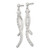 Sterling Silver Polished Fancy CZ Swirl Post Dangle Earrings