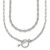 Sterling Silver Polished Fancy Double Strand 16 inch with 2 inch Extension Chain Necklace