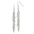 Sterling Silver Polished Fancy Drop Squiggle Dangle Earrings