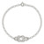 Sterling Silver Polished Fancy Knot Link Bracelet