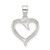 Sterling Silver Polished Fancy Open Heart Pendant