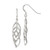 Sterling Silver Polished Fancy Twisted  & Intertwined Dangle Earrings