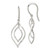 Sterling Silver Polished Fancy Twisted Marquise Shaped Dangle Earrings