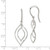 Sterling Silver Polished Fancy Twisted Marquise Shaped Dangle Earrings